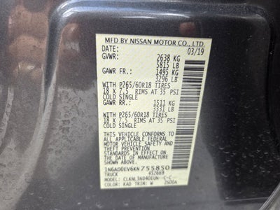 2019 Nissan Frontier SL